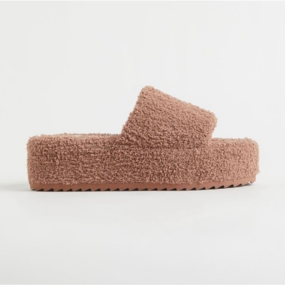 H&M Shoes - H&M Furry Platform Sandals